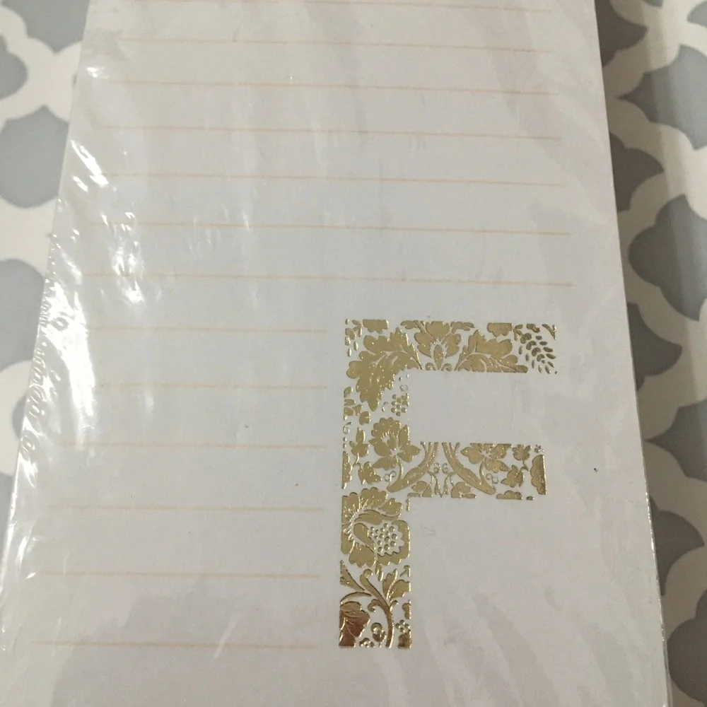 Monogram F stationery set